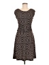 En Focus Chevron-herringbone Brown Cocktail Dress Size 8 (petite) - photo 1