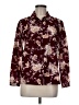 Ship'n Shore Floral Burgundy Long Sleeve Button-Down Shirt Size 8 - photo 1