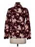 Ship'n Shore Floral Burgundy Long Sleeve Button-Down Shirt Size 8 - photo 2