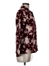 Ship'n Shore Floral Burgundy Long Sleeve Button-Down Shirt Size 8 - photo 4