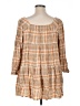 Rewind 100% Rayon Plaid Tan Casual Dress Size XL - photo 2
