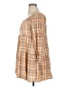 Rewind 100% Rayon Plaid Tan Casual Dress Size XL - photo 5