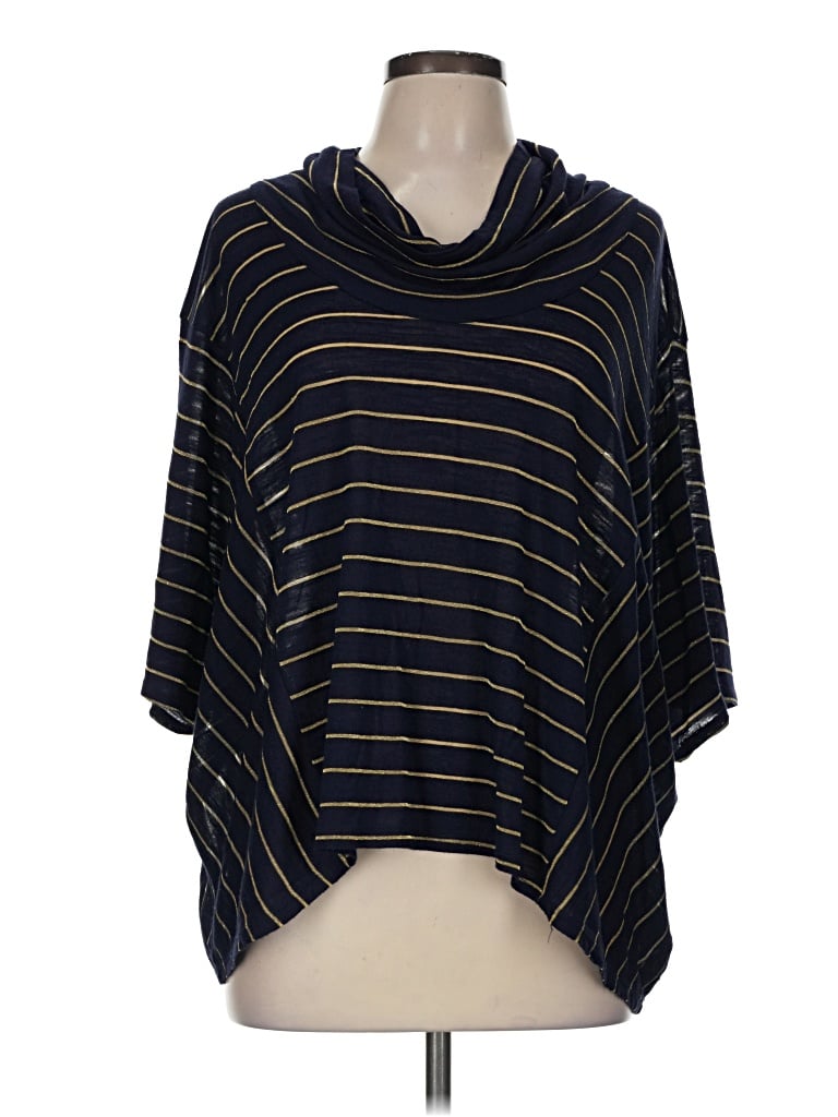 Pre-owned Inc International Concepts Poncho In Blue