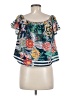 Flying Tomato Blue Short Sleeve Blouse Size M - photo 2