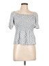 Urban Romantics 100% Rayon Blue Short Sleeve Top Size L - photo 1