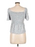 Urban Romantics 100% Rayon Blue Short Sleeve Top Size L - photo 2