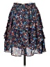 J.Crew 100% Polyester Floral Blue Casual Skirt Size 00 - photo 2