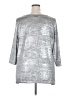 Ruby Rd. Metallic Silver 3/4 Sleeve T-Shirt Size 2X - photo 2