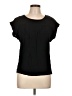 Next 100% Viscose Black Short Sleeve Top Size 12 - photo 1