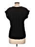 Next 100% Viscose Black Short Sleeve Top Size 12 - photo 2
