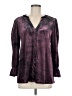 Unbranded 100% Polyester Purple Long Sleeve Blouse Size M - photo 1