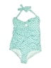 Pez D'Or Hearts Green Teal One Piece Swimsuit Size L - photo 1