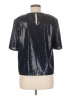 Diane von Furstenberg 100% Polyester Metallic Silver Short Sleeve Top One size - photo 2