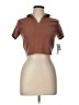 Wallflower 100% Polyester Brown Short Sleeve Turtleneck Size L - photo 1