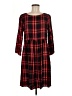 Old Navy 100% Rayon Plaid Red Casual Dress Size M - photo 1