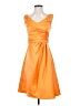 David's Bridal 100% Polyester Orange Cocktail Dress Size 2 - photo 1
