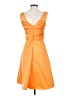 David's Bridal 100% Polyester Orange Cocktail Dress Size 2 - photo 2