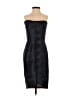 BCBGMAXAZRIA 100% Polyester Chevron-herringbone Black Blue Cocktail Dress Size 4 - photo 1