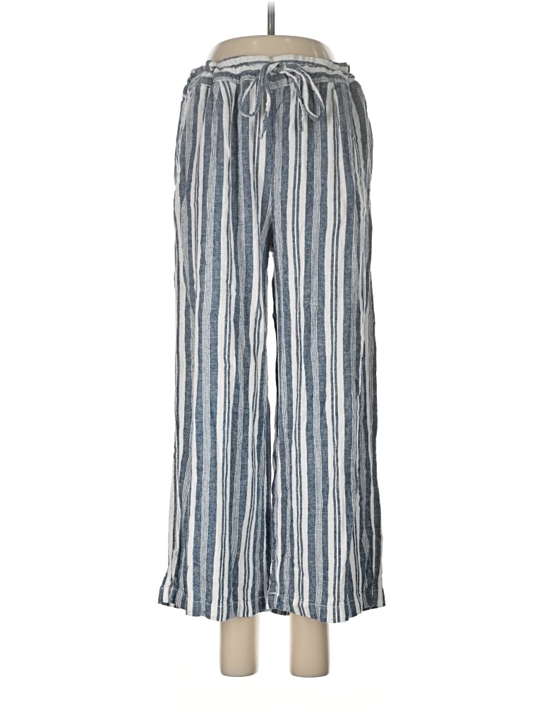 Pre-owned Per Se Linen Pants In Blue