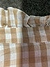 Unbranded Checkered-gingham Tan Short Sleeve Blouse Size L - photo 7