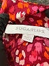 Sugarlips 100% Polyester Floral Burgundy Pink Short Sleeve Blouse Size XS - photo 7