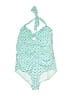 Pez D'Or Hearts Green Teal Swimsuit Top Size L - photo 1