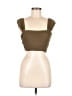 Shein Brown Short Sleeve Top Size 6 - photo 1