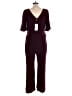 The Fold Solid Burgundy Jumpsuit Size 10 - photo 2