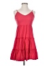 She + Sky Solid Red Casual Dress Size S - photo 1