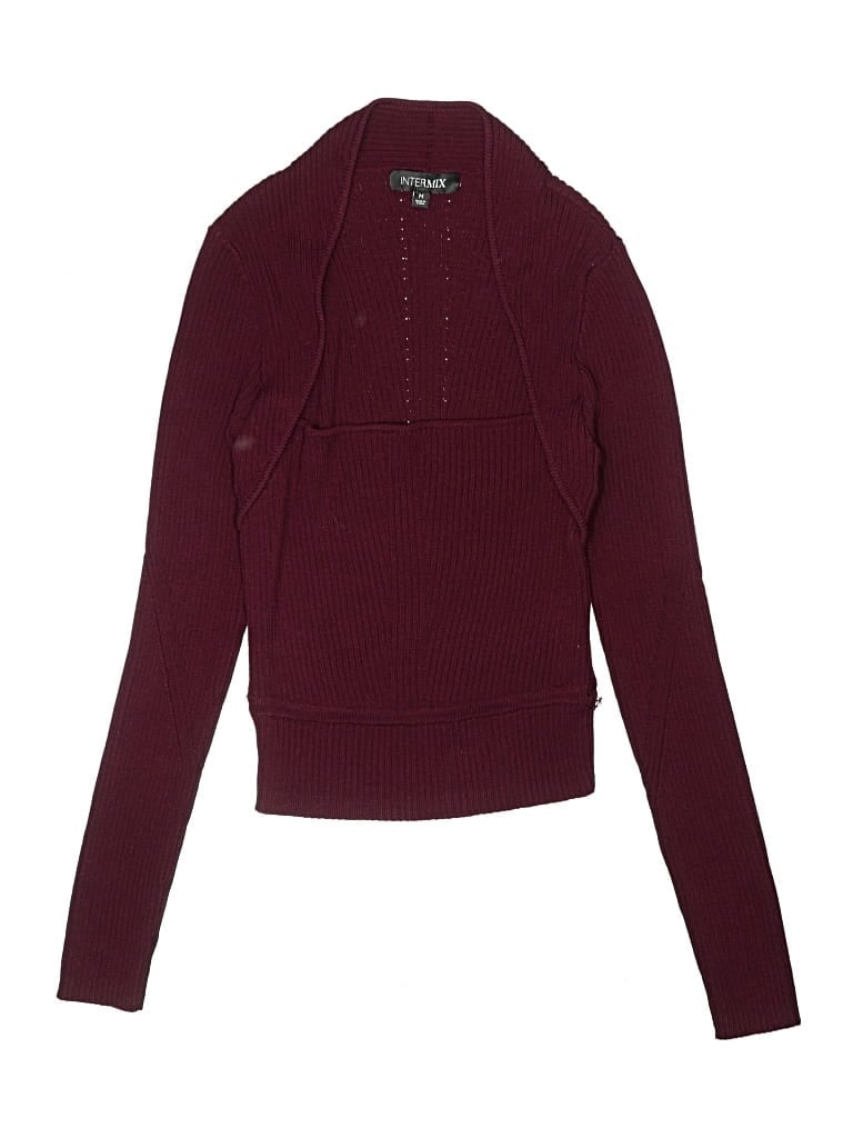 Pre-owned Intermix Long Sleeve Top Red Turtleneck Tops