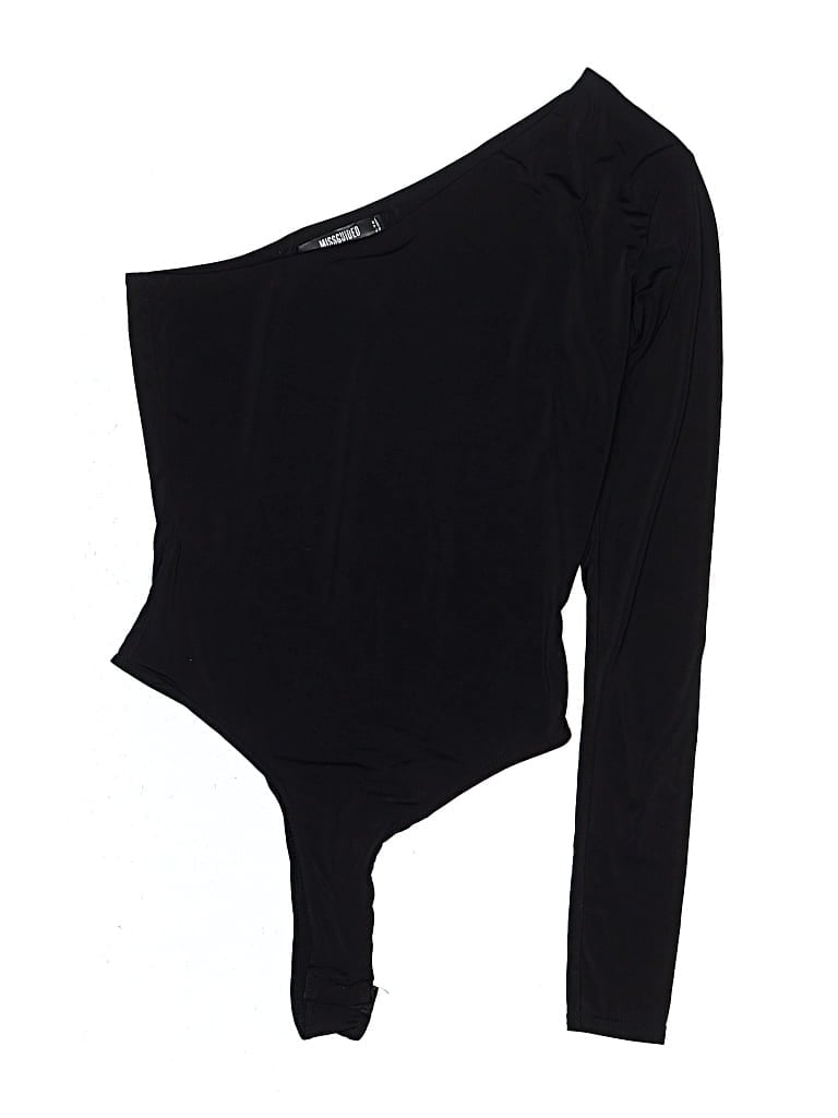 Missguided Bodysuit: Black Tops - Size 6