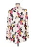 Black Rainn 100% Polyester Ivory Long Sleeve Blouse Size M - photo 2
