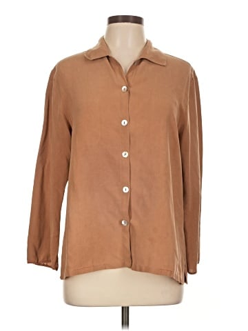 Anne Carson 3/4 Sleeve Button-Down Shirt (view 1)