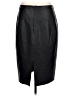 BCBGMAXAZRIA 100% Polyester Solid Black Faux Leather Skirt Size L - photo 2