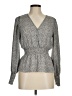 Sienna Sky 100% Polyester Gray Long Sleeve Blouse Size M - photo 1