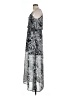 Active 100% Polyester Paisley Silver Cocktail Dress Size L - photo 5