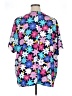 Haptics 100% Polyester Floral Blue Short Sleeve T-Shirt Size 1X - photo 2