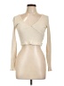 Pull&Bear Ivory Long Sleeve Top Size L - photo 1