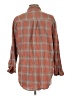 Love Notes 100% Cotton Plaid Orange Long Sleeve Button-Down Shirt Size L - photo 2