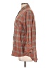 Love Notes 100% Cotton Plaid Orange Long Sleeve Button-Down Shirt Size L - photo 5
