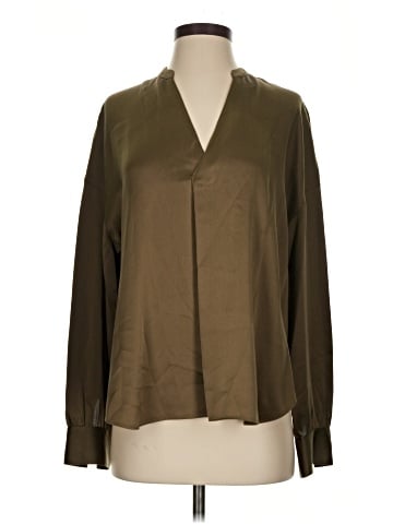 Vince. Long Sleeve Silk Top (view 1)