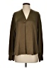 Vince. 100% Silk Brown Long Sleeve Silk Top Size S - photo 1