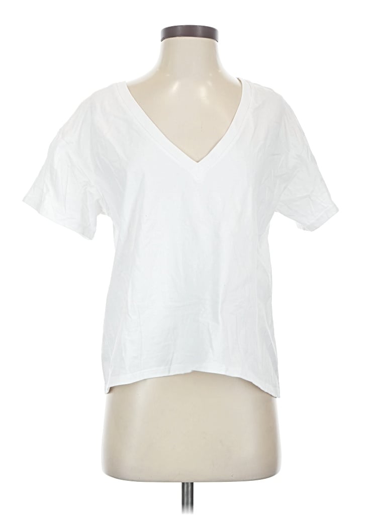 Pre-owned Forever 21 Short Sleeve T-shirt In White