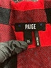 Paige 100% Viscose Plaid Red 3/4 Sleeve Button-Down Shirt Size XS - photo 7