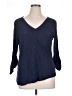 DressBarn Blue 3/4 Sleeve Top Size 1X - photo 1