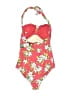 Pez D'Or Floral Pink One Piece Swimsuit Size L - photo 2