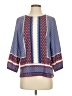 Talbots 100% Polyester Blue 3/4 Sleeve Blouse Size S - photo 1