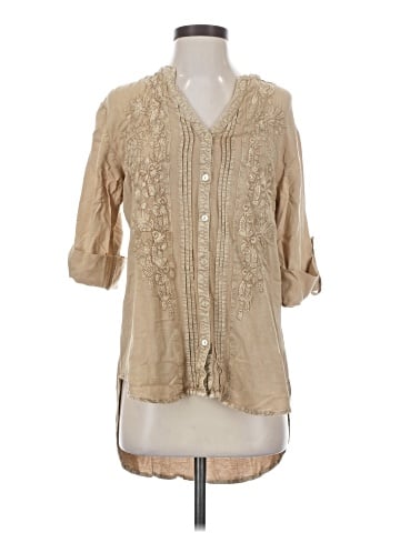 Solitaire 3/4 Sleeve Blouse (view 1)