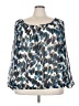 LYS 100% Polyester Blue 3/4 Sleeve Blouse Size 3X - photo 1