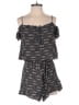 Lush 100% Rayon Graphic Gray Romper Size S - photo 1